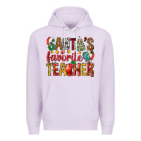Lilac santas favorite teacher Premium Hoodie - NancyCooperArtShop