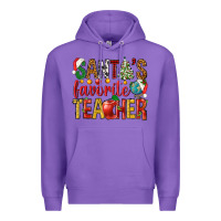 Purple santas favorite teacher Premium Hoodie - NancyCooperArtShop