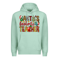 Seafoam santas favorite teacher Premium Hoodie - NancyCooperArtShop