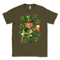 Army Green st patricks elf Classic Tee - Neo Western