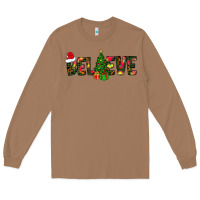 Toasted Coconut believe christmas Long Sleeve Tee - CowhideDigitalArt