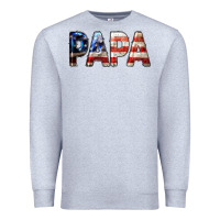 Heather Grey American Papa Premium Sweatshirt - LillyAllenDesigns