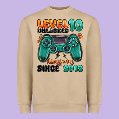 Heavyweight Sweatshirt level 10 unlocked awesome since 2013