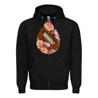Black american football and western roses teardrop Zipper Hoodie - BundleAndBundleShop