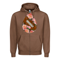 Chestnut american football and western roses teardrop Zipper Hoodie - BundleAndBundleShop