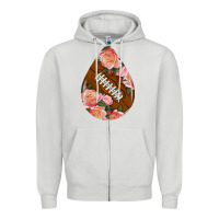 American Football And Western Roses Teardrop Zipper Hoodie | Teevron