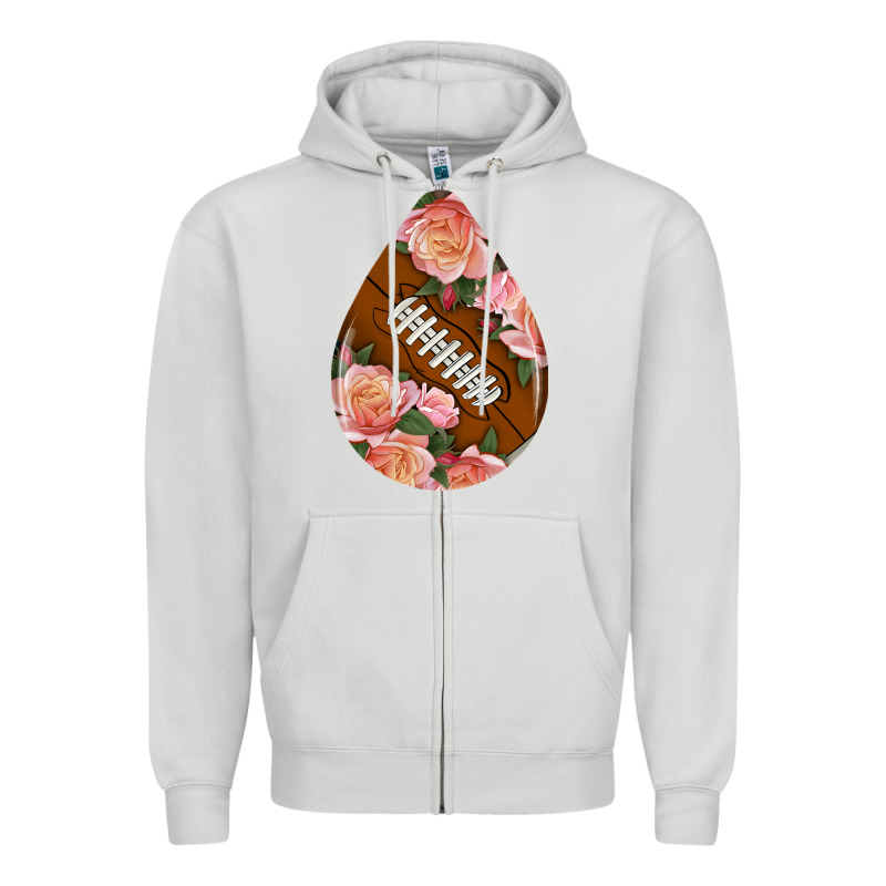 American Football And Western Roses Teardrop Zipper Hoodie by BundleAndBundleShop | Teevron
