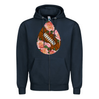 Navy american football and western roses teardrop Zipper Hoodie - BundleAndBundleShop
