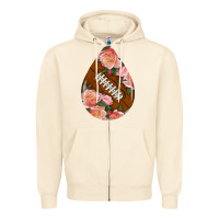 Sandshell american football and western roses teardrop Zipper Hoodie - BundleAndBundleShop