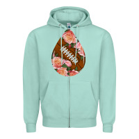 Seafoam american football and western roses teardrop Zipper Hoodie - BundleAndBundleShop