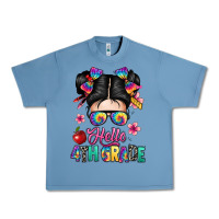 Pebble Blue hello fourth grade Urban Heavy Tee - texasbilliewilder