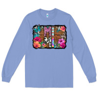 Colony Blue mimi floral background Long Sleeve Tee - HRA Design Shop