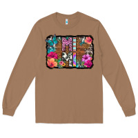 Toasted Coconut mimi floral background Long Sleeve Tee - HRA Design Shop