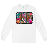 White mimi floral background Long Sleeve Tee - HRA Design Shop