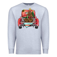 Heather Grey Christmas truck Premium Sweatshirt - BarkalooDesign