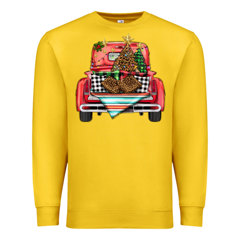 Christmas Truck Premium Sweatshirt by BarkalooDesign | Teevron