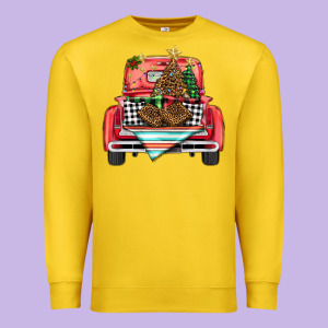 Christmas Truck Premium Sweatshirt Designed By Barkaloodesign
