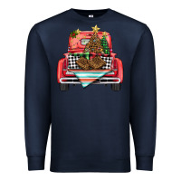 Navy Christmas truck Premium Sweatshirt - BarkalooDesign