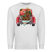 Oatmeal Heather Christmas truck Premium Sweatshirt - BarkalooDesign