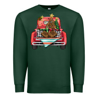 Sports Green Christmas truck Premium Sweatshirt - BarkalooDesign
