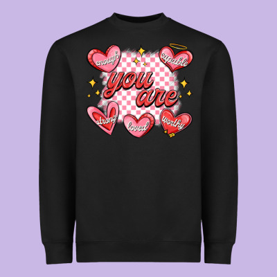 Heavyweight Sweatshirt valentines day positive affirmations