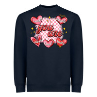 Navy valentines day positive affirmations Heavyweight Sweatshirt - MaliasSmallBusiness