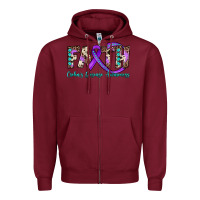 Burgundy faith crohn's disease awareness Zipper Hoodie - JahusDesignShop