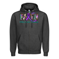 Charcoal Heather faith crohn's disease awareness Zipper Hoodie - JahusDesignShop