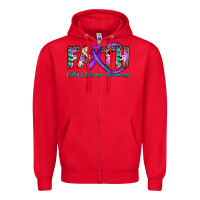 Red faith crohn's disease awareness Zipper Hoodie - JahusDesignShop