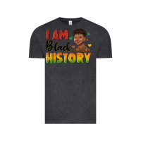 Vintage Black i am black history with afro black boy Vintage Tee - texasbilliewilder