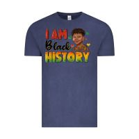 Vintage Denim i am black history with afro black boy Vintage Tee - texasbilliewilder