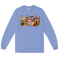 Colony Blue christmas cow coffee cups Long Sleeve Tee - AdoDesignShop