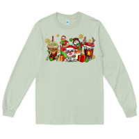 Matcha christmas cow coffee cups Long Sleeve Tee - AdoDesignShop