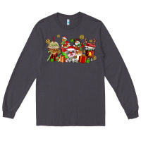 Smoke christmas cow coffee cups Long Sleeve Tee - AdoDesignShop