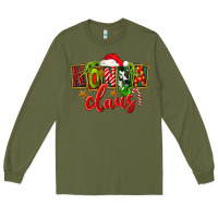 Army Green christmas nonna claus Long Sleeve Tee - FaDigitalArtStudio