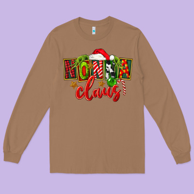 Christmas Nonna Claus Long Sleeve Tee Designed By Fadigitalartstudio