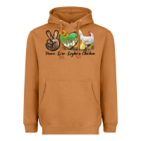 Meerkat Peace Love Leghorn Chicken Heavyweight Hoodie - LillyAllenDesigns