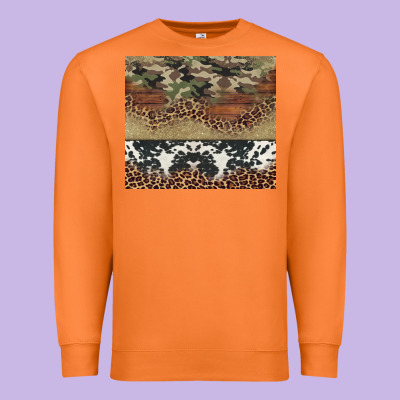 Cowhide Leopard Camouflage Premium Sweatshirt Designed By Jasminsmagicworld