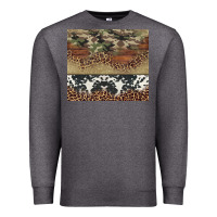 Charcoal Heather cowhide leopard camouflage Premium Sweatshirt - Jasminsmagicworld