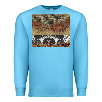Ocean Blue cowhide leopard camouflage Premium Sweatshirt - Jasminsmagicworld