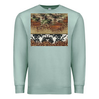 Seafoam cowhide leopard camouflage Premium Sweatshirt - Jasminsmagicworld