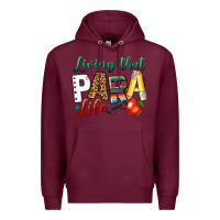Burgundy living that para life Premium Hoodie - NancyCooperArtShop