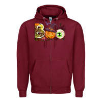Burgundy boo Zipper Hoodie - AdoDesignShop