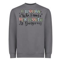 Storm a woman who knows her worth is dangerous Heavyweight Sweatshirt - MaliasSmallBusiness