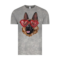 Cloud Rock German shepherd with love glasses Vintage Tee - RanaPortraitStore