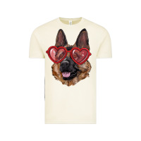 Vintage Arctic German shepherd with love glasses Vintage Tee - RanaPortraitStore