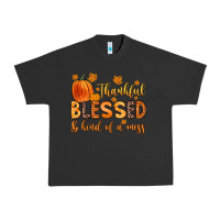 Pigment Black thankful blessed and kind of a mess Urban Heavy Tee - Zillion Design Studio