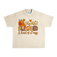 Sandshell thankful blessed and kind of a mess Urban Heavy Tee - Zillion Design Studio