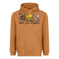 Meerkat Peace Love Kangaroo Heavyweight Hoodie - LillyAllenDesigns