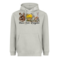 Moon Dust Peace Love Kangaroo Heavyweight Hoodie - LillyAllenDesigns